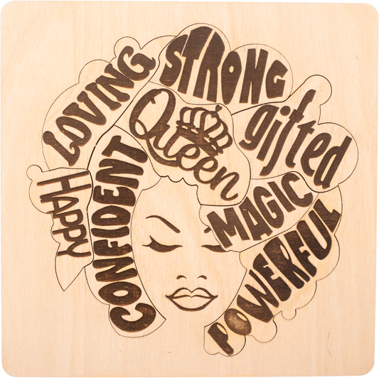 "I AM" Affirmations Puzzle - Afro Woman