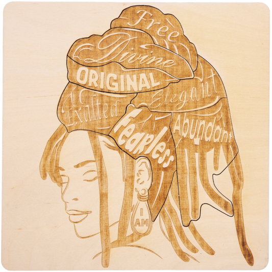 "I AM" Affirmations Puzzle - Loc'd Woman