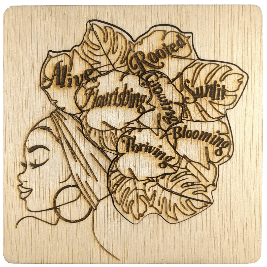 I AM Affirmations - Growth Woman Alive Flourishing Rooted Growing Sunlit Blooming Thriving
