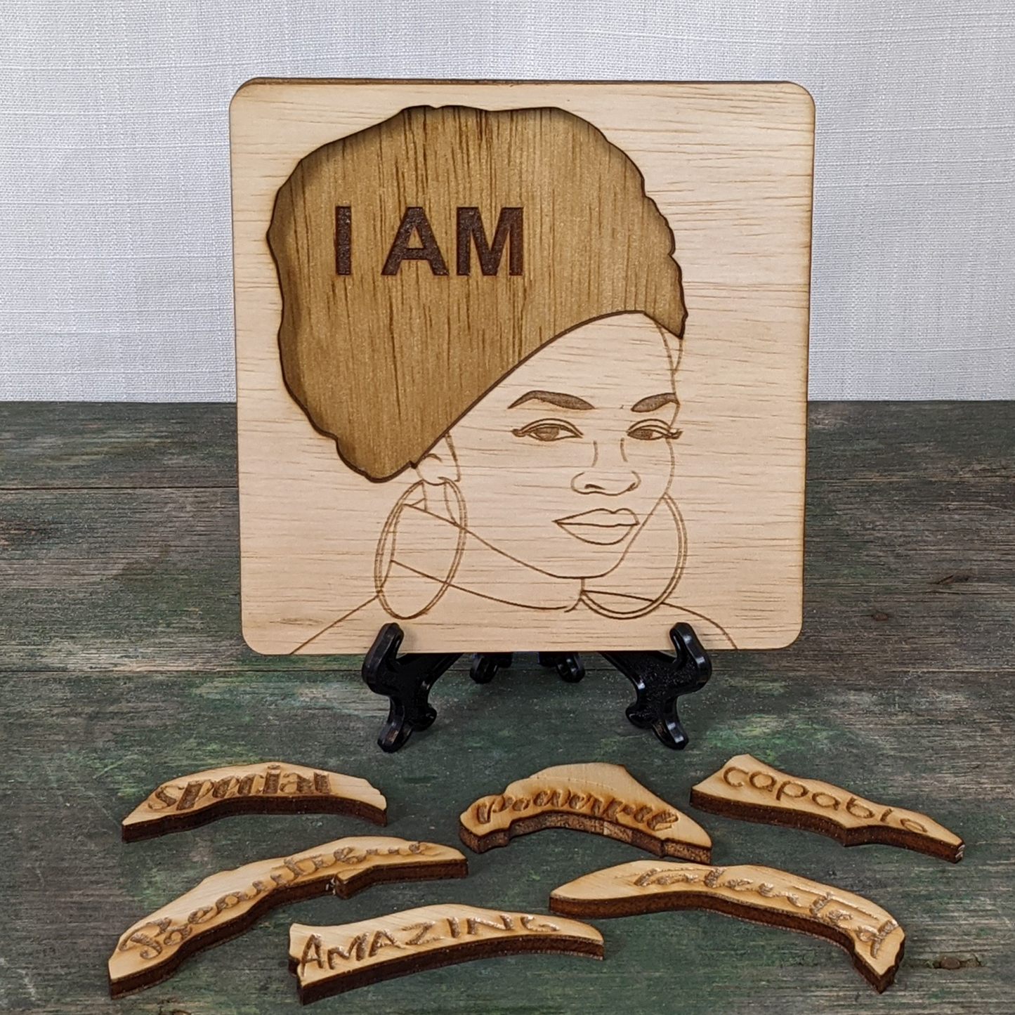 I AM Affirmations - Powerful Woman - pieces out Beautiful Capable Special Powerful Talented Mindful Amazing